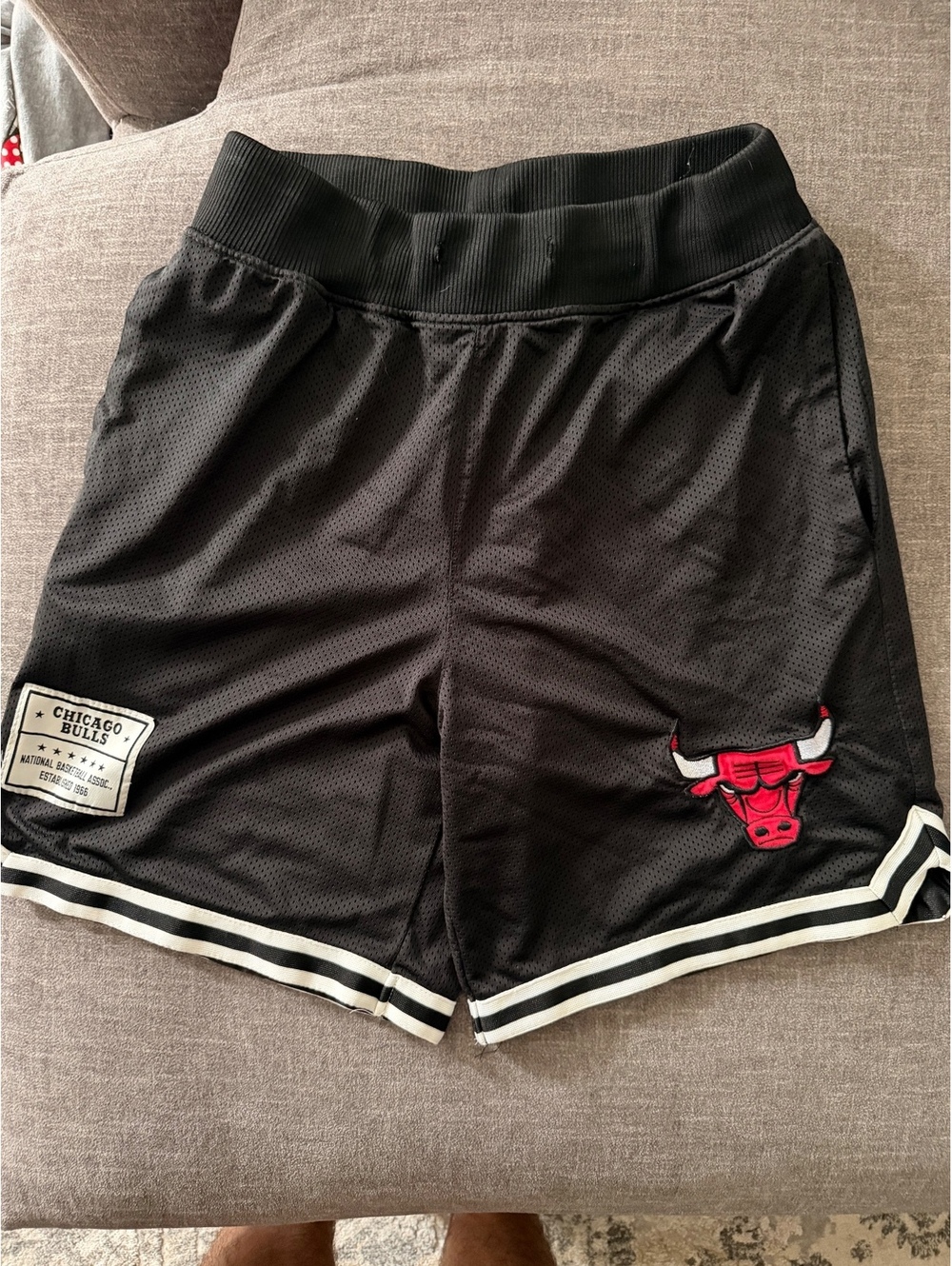 Chicago Bulls Black Mesh Basketball Shorts
